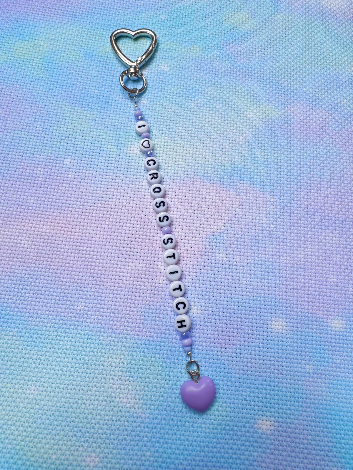 I Love Cross Stitch Scissor Fob
