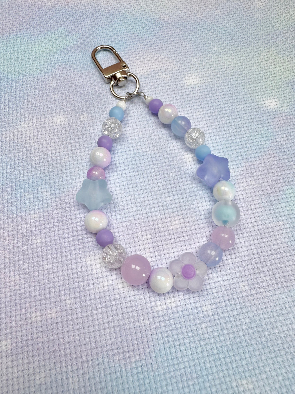 Blue & Lilac Mix Scissor Fob