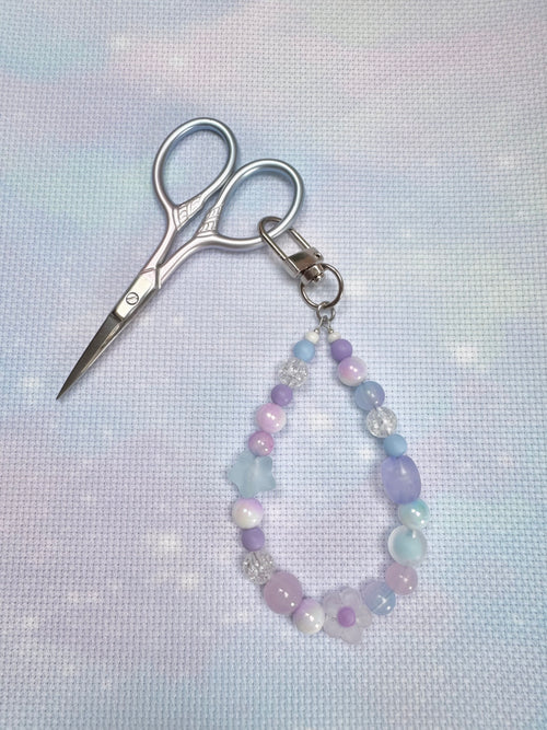 Blue & Lilac Mix Scissor Fob