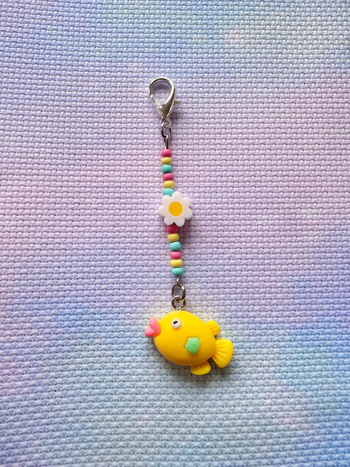 Yellow Fish Project Bag Zip Charm
