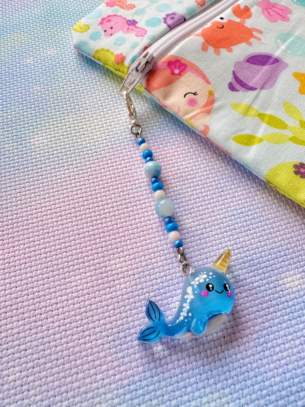 Narwhal Project Bag Zip Charm