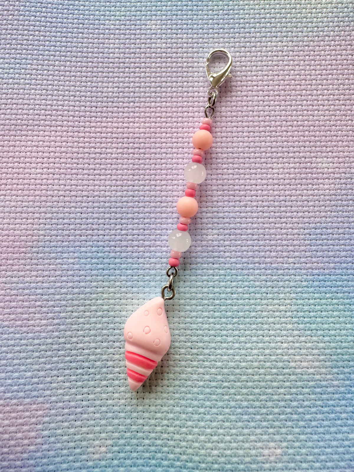 Seashell Project Bag Zip Charm