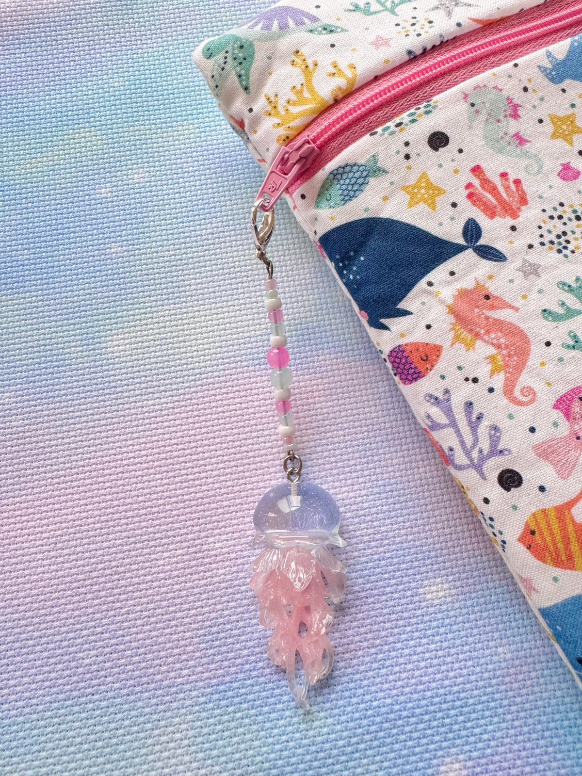 Jellyfish Project Bag Zip Charm (3 Colours Available)