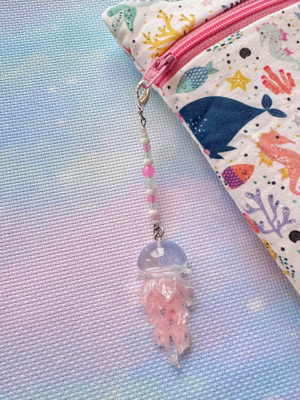 Jellyfish Project Bag Zip Charm (3 Colours Available)