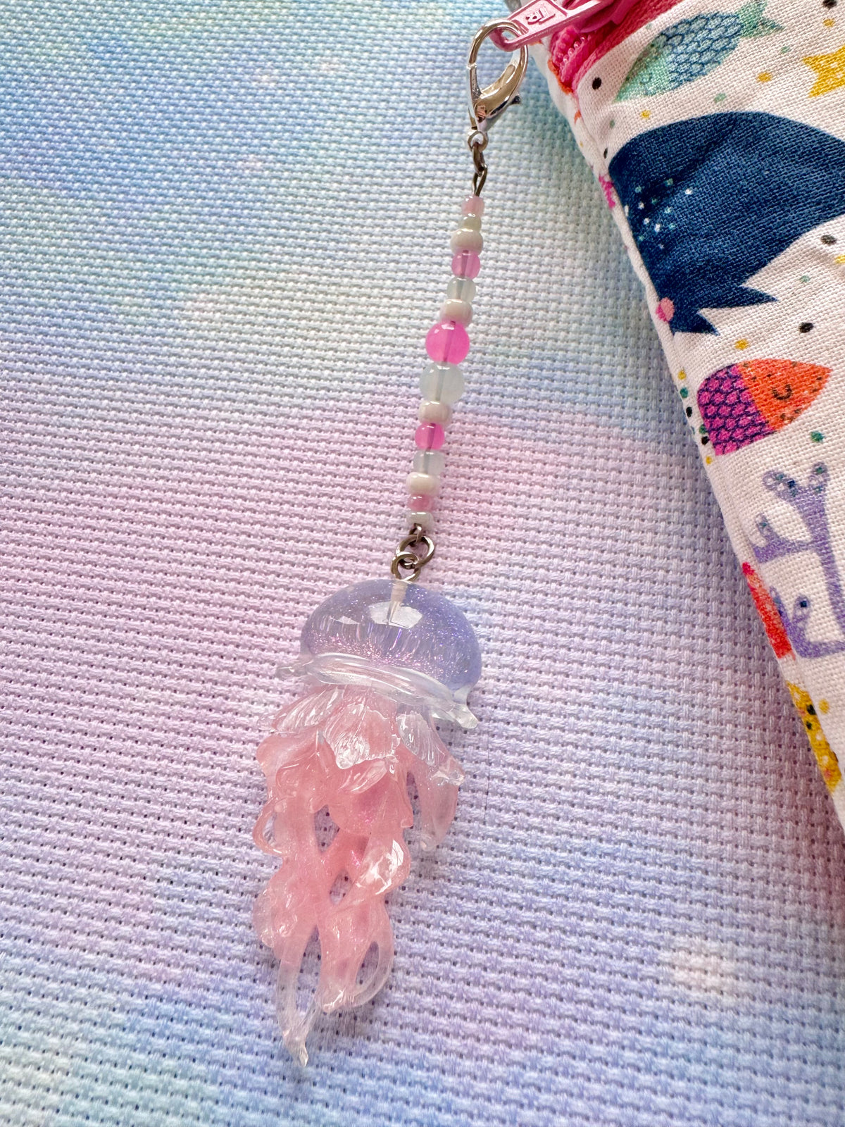 Jellyfish Project Bag Zip Charm (3 Colours Available)