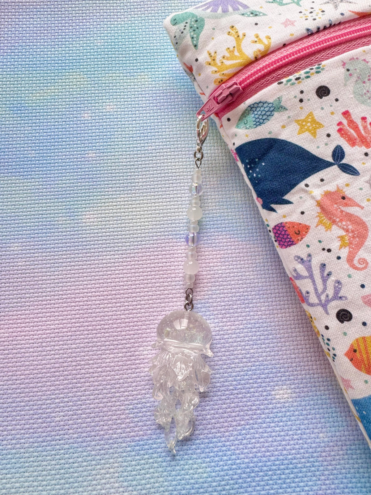 Jellyfish Project Bag Zip Charm (3 Colours Available)