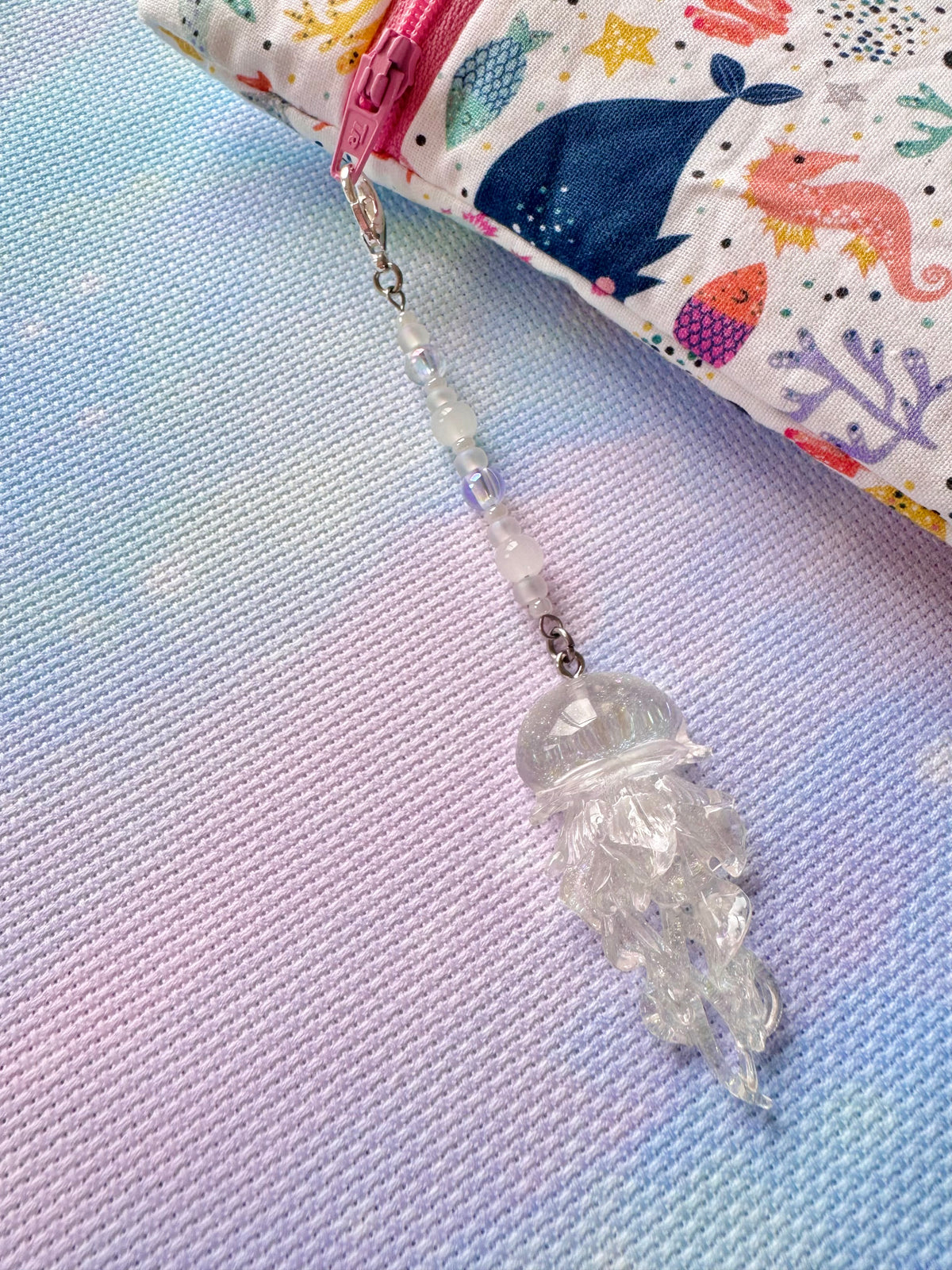 Jellyfish Project Bag Zip Charm (3 Colours Available)