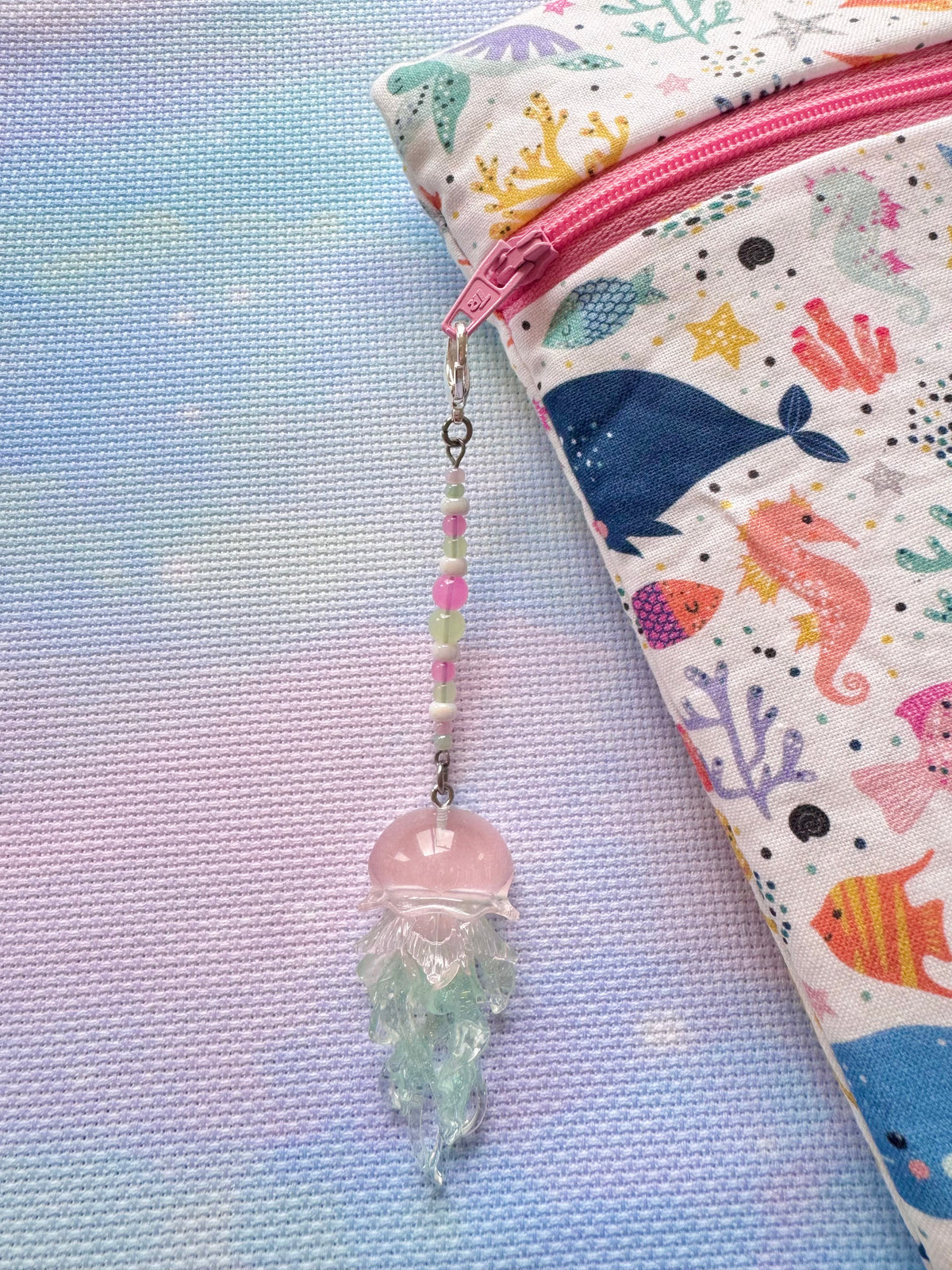 Jellyfish Project Bag Zip Charm (3 Colours Available)