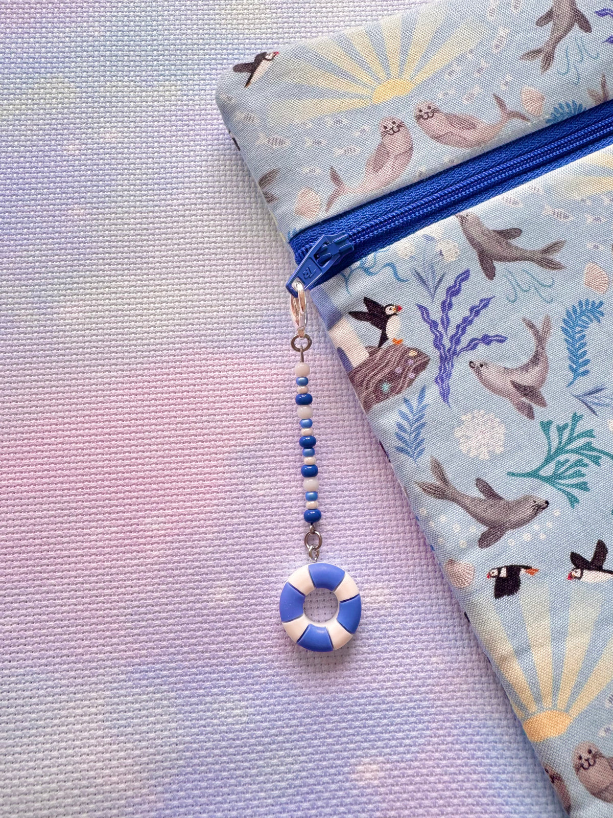 Pool Ring Project Bag Zip Charm