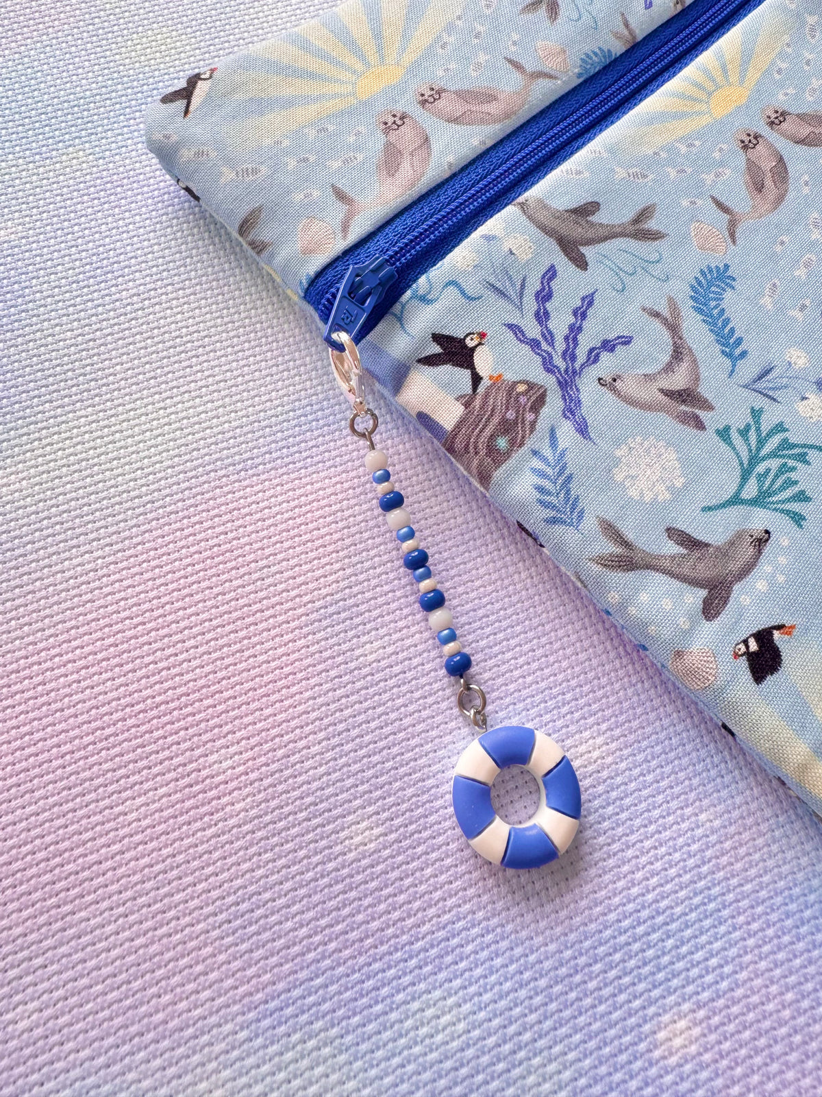 Pool Ring Project Bag Zip Charm