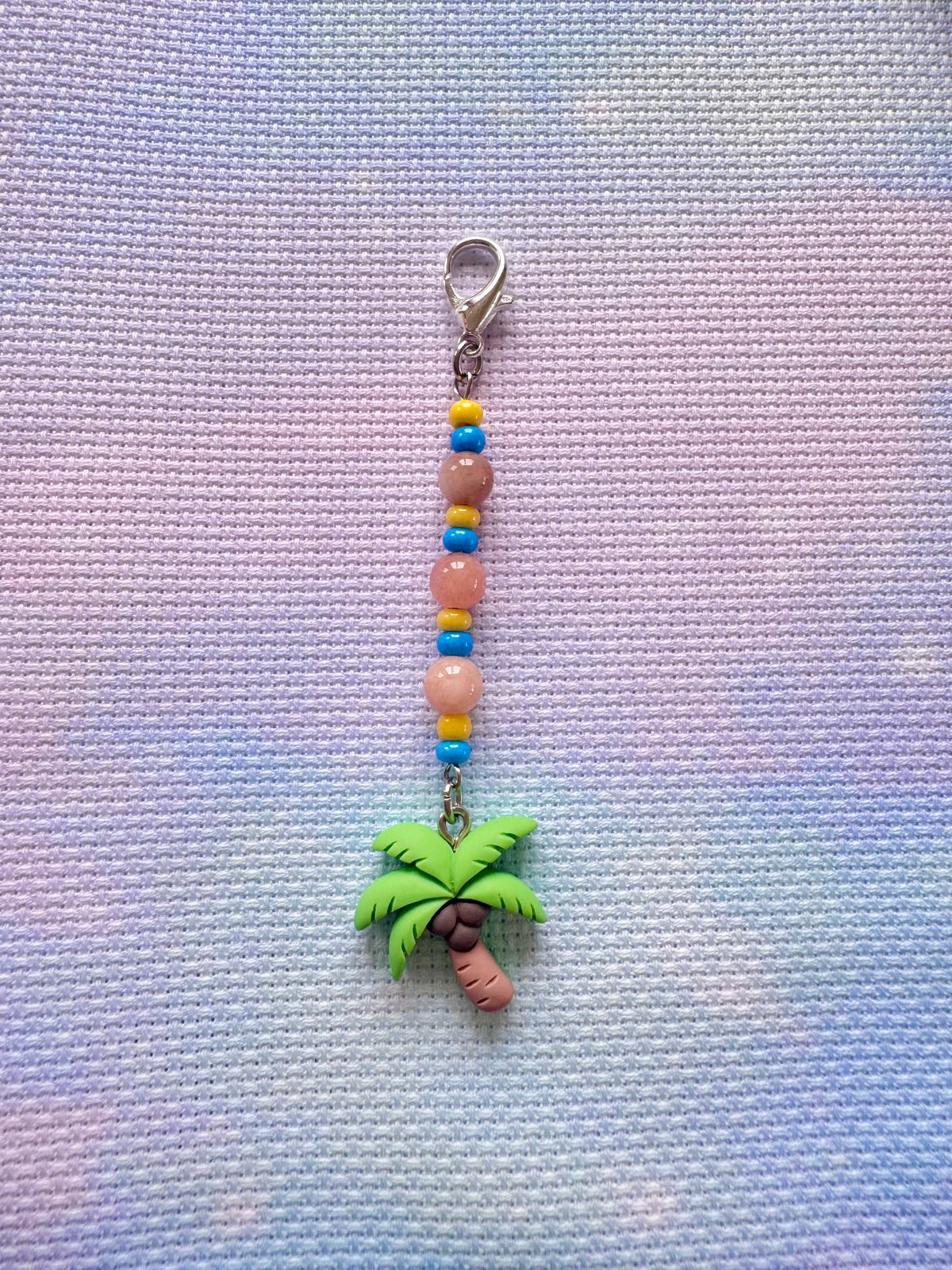 Palm Tree Project Bag Zip Charm