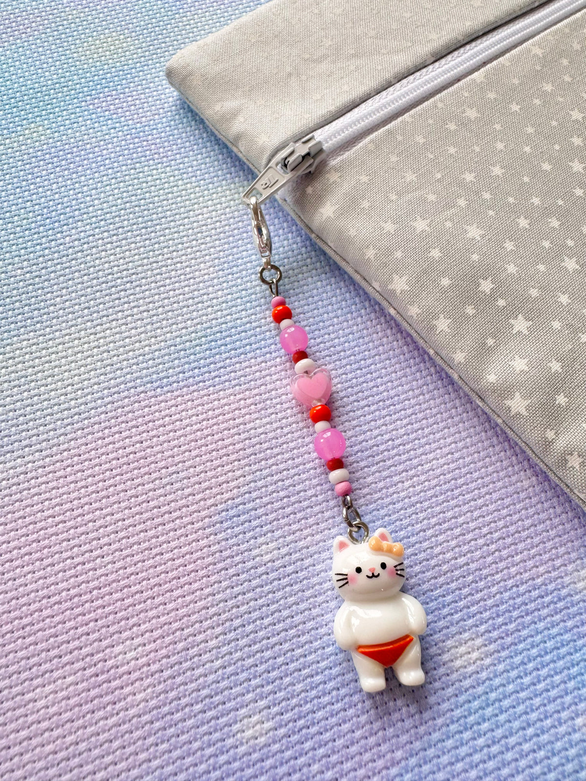 Cat in Swimshorts Project Bag Zip Charm