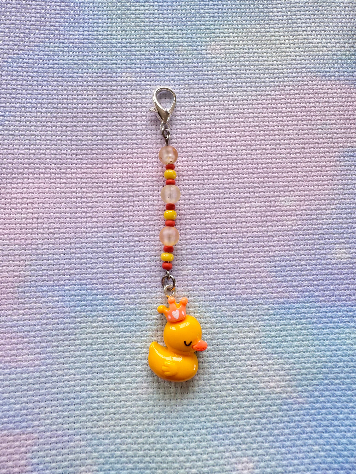Duck with Crown Project Bag Zip Charm