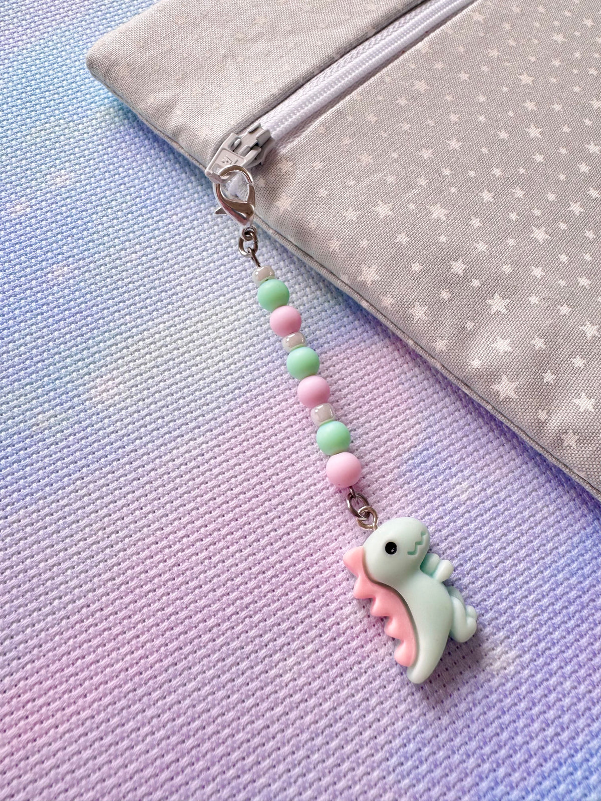 Dinosaur Project Bag Zip Charm (3 Colours Available)