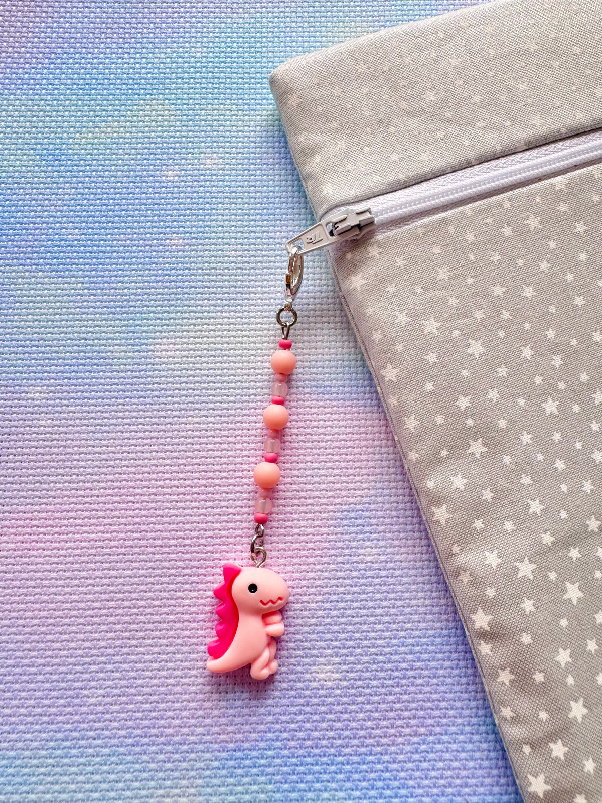 Dinosaur Project Bag Zip Charm (3 Colours Available)