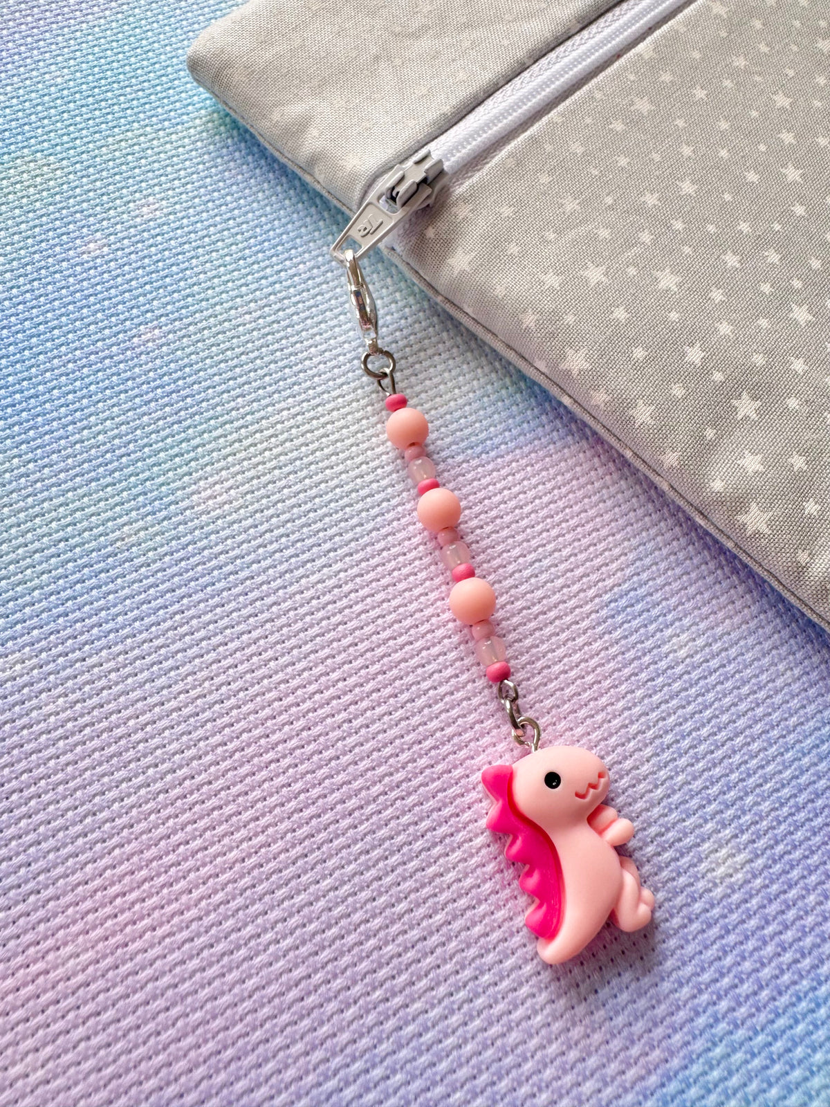 Dinosaur Project Bag Zip Charm (3 Colours Available)
