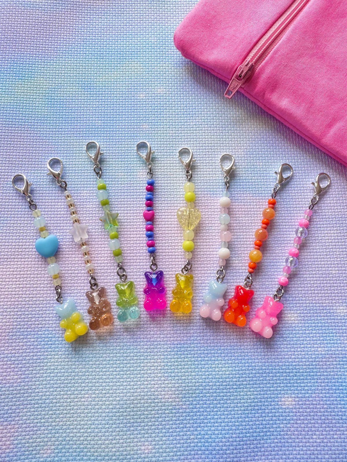 Gummy Bear Project Bag Zip Charm (8 Colours Available)