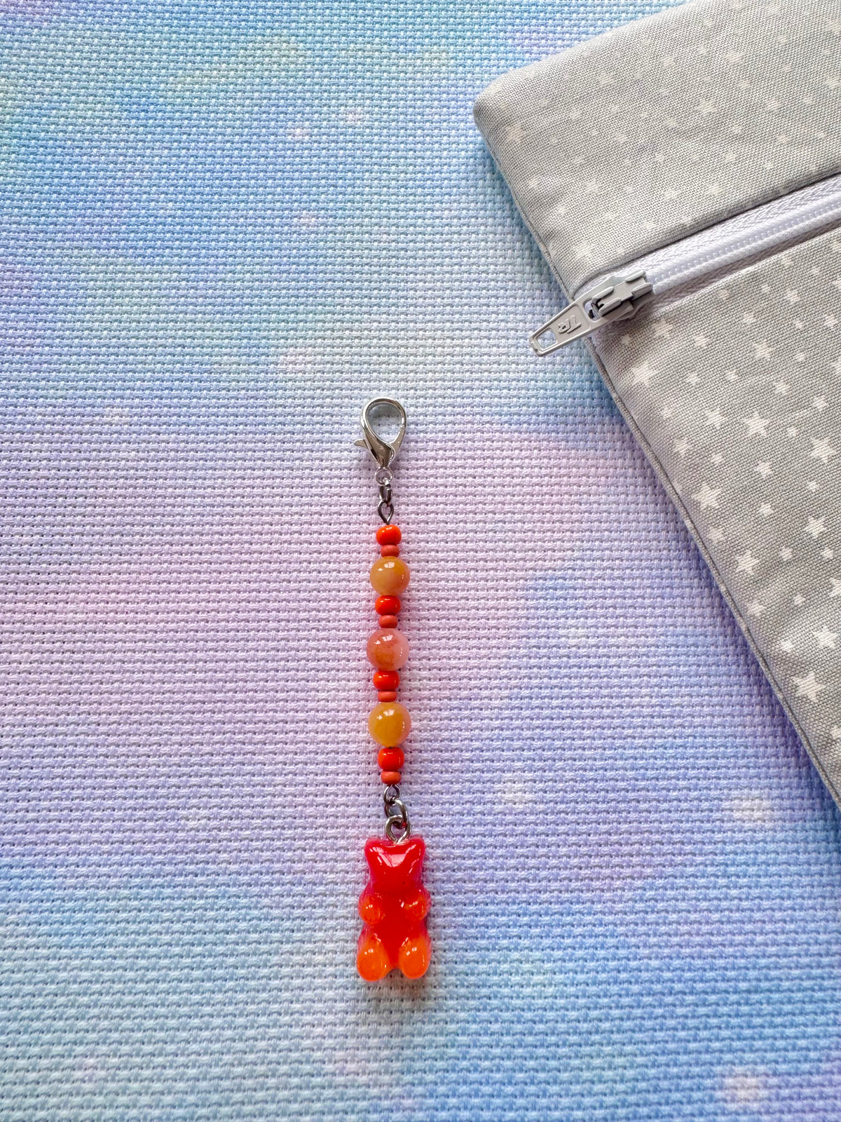 Gummy Bear Project Bag Zip Charm (8 Colours Available)