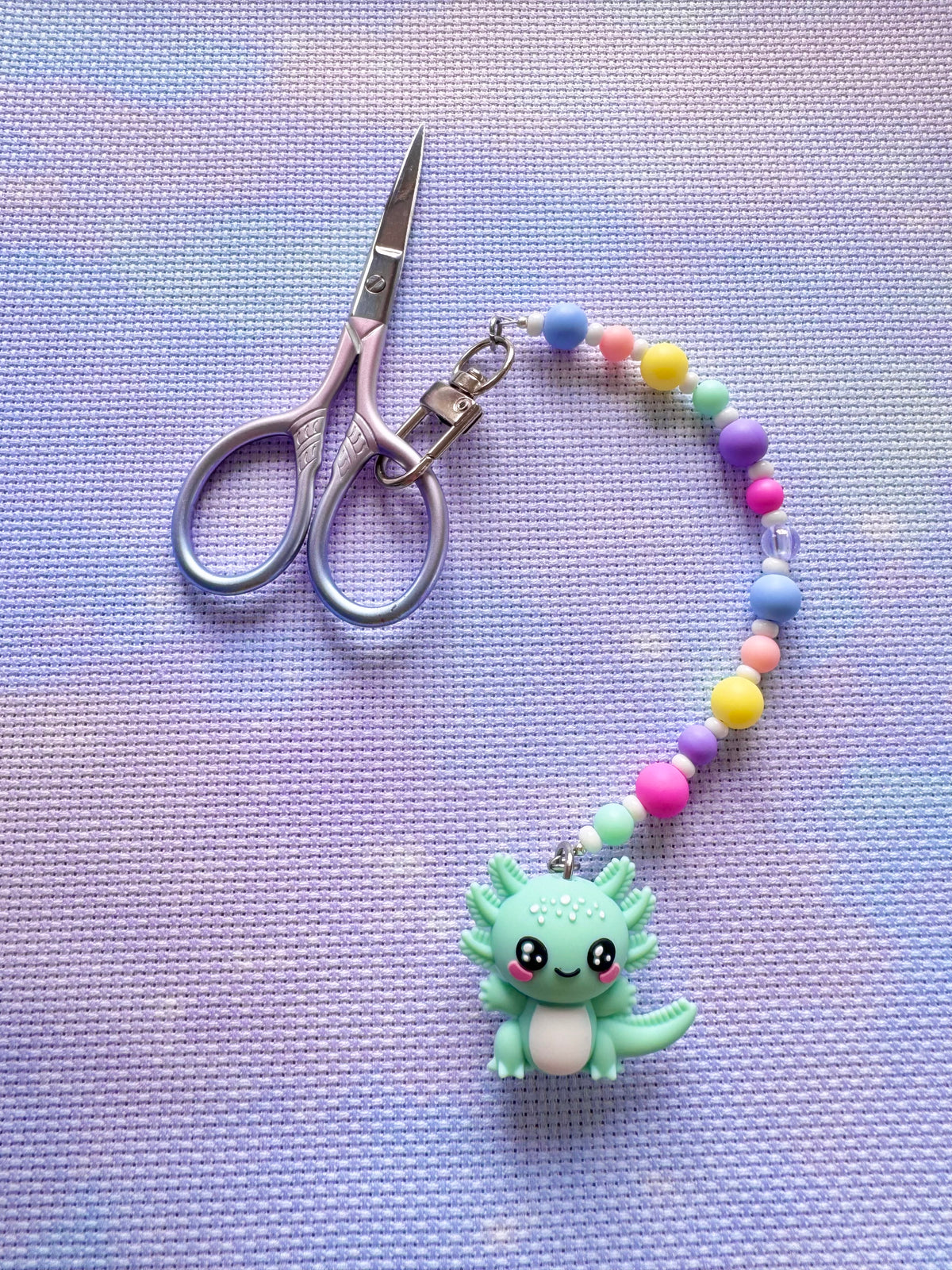Axolotl Scissor Fob - With Scissor Protector (3 Colours Available)