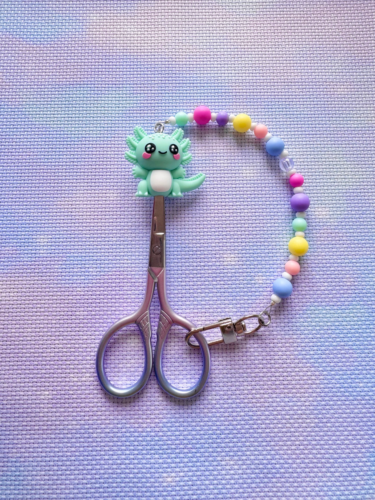 Axolotl Scissor Fob - With Scissor Protector (3 Colours Available)