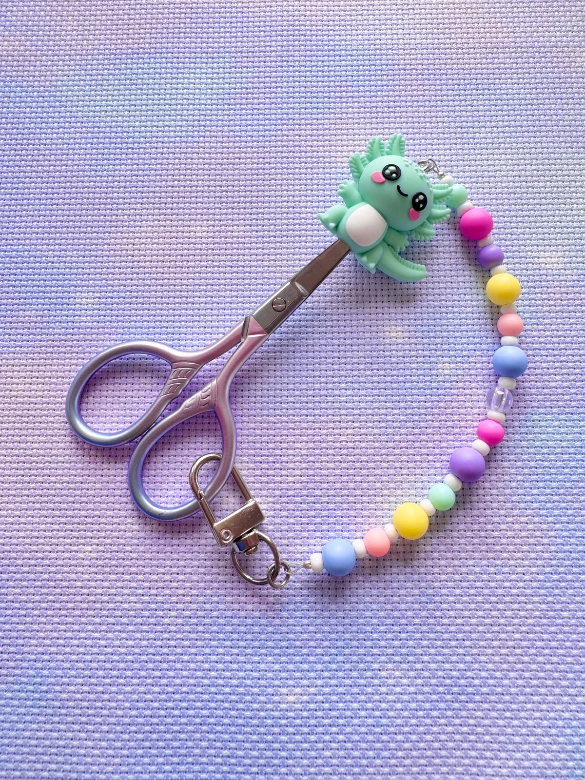 Axolotl Scissor Fob - With Scissor Protector (3 Colours Available)