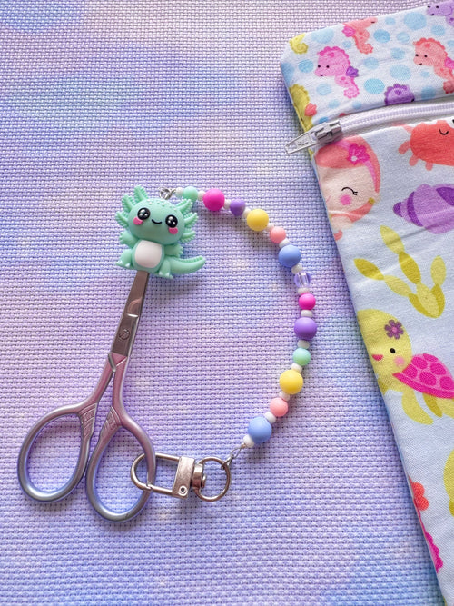 Axolotl Scissor Fob - With Scissor Protector (3 Colours Available)