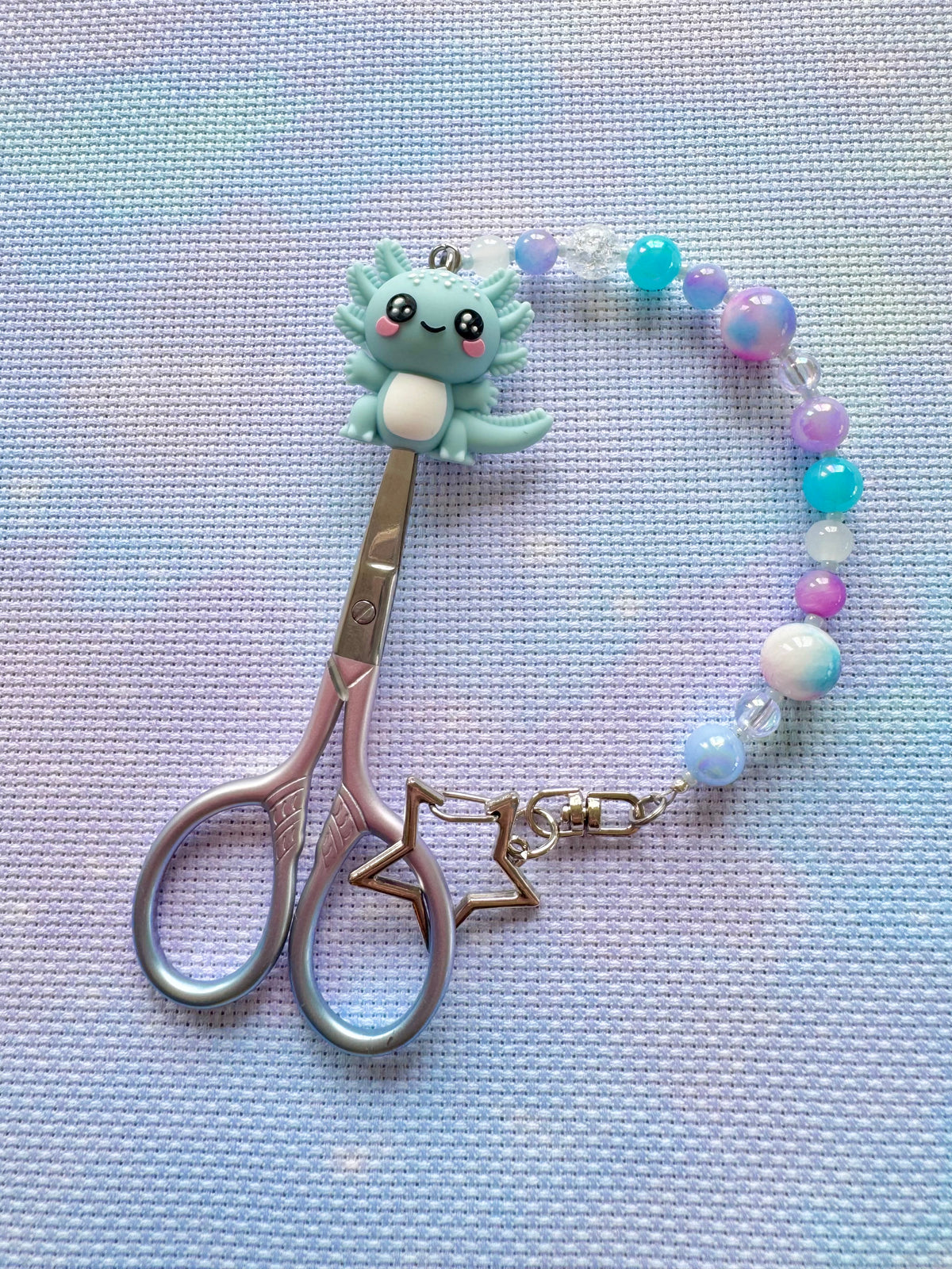 Axolotl Scissor Fob - With Scissor Protector (3 Colours Available)