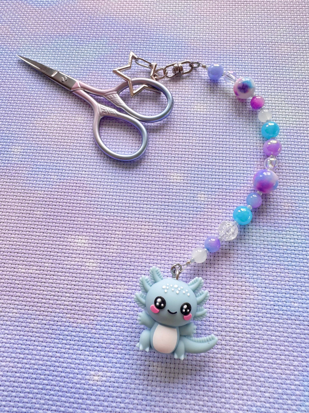 Axolotl Scissor Fob - With Scissor Protector (3 Colours Available)