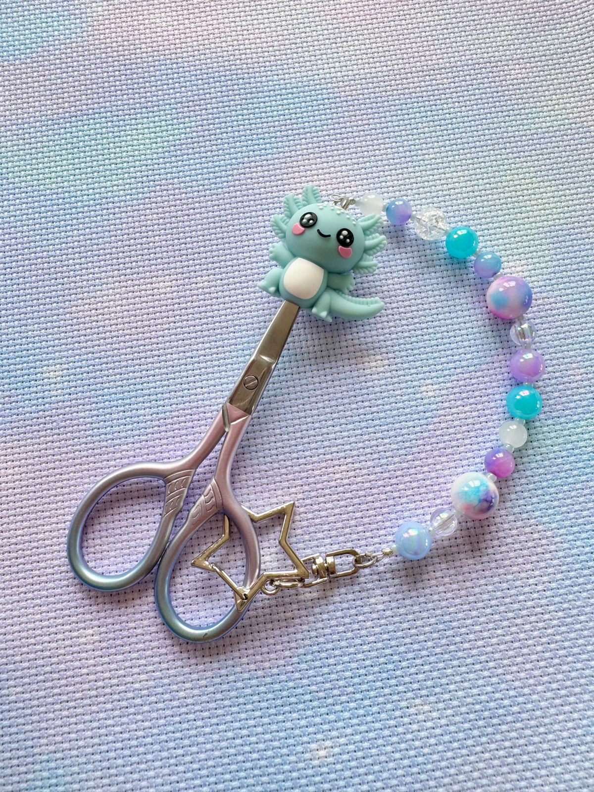 Axolotl Scissor Fob - With Scissor Protector (3 Colours Available)