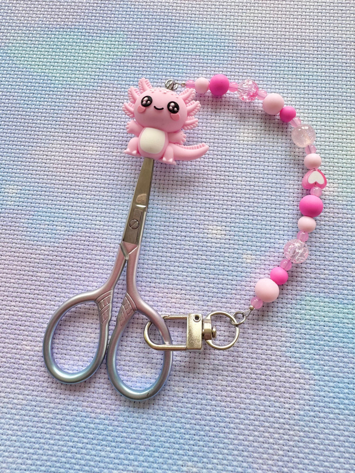 Axolotl Scissor Fob - With Scissor Protector (3 Colours Available)