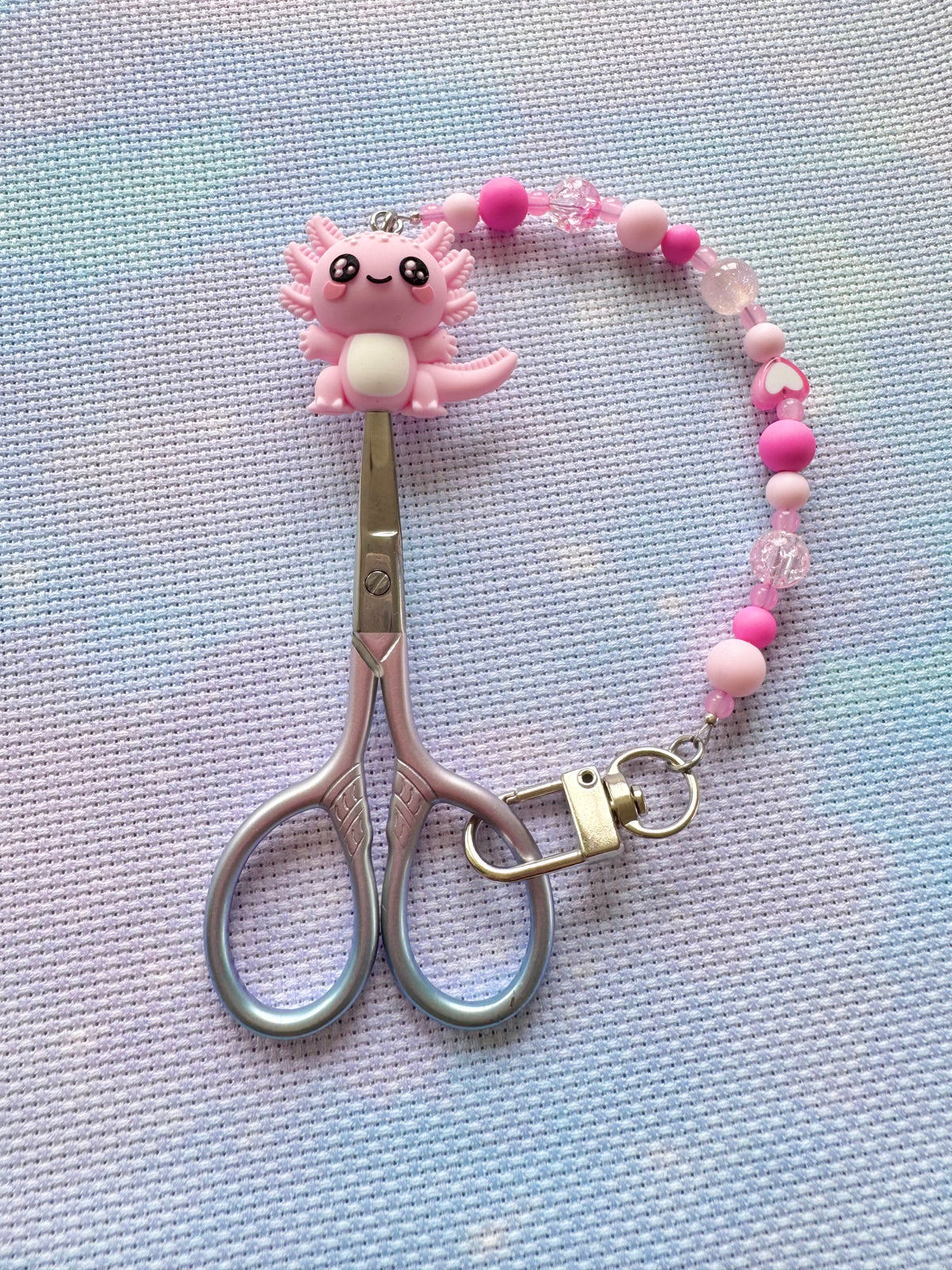 Axolotl Scissor Fob - With Scissor Protector (3 Colours Available)