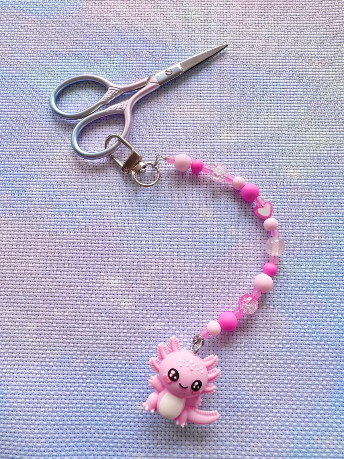 Axolotl Scissor Fob - With Scissor Protector (3 Colours Available)