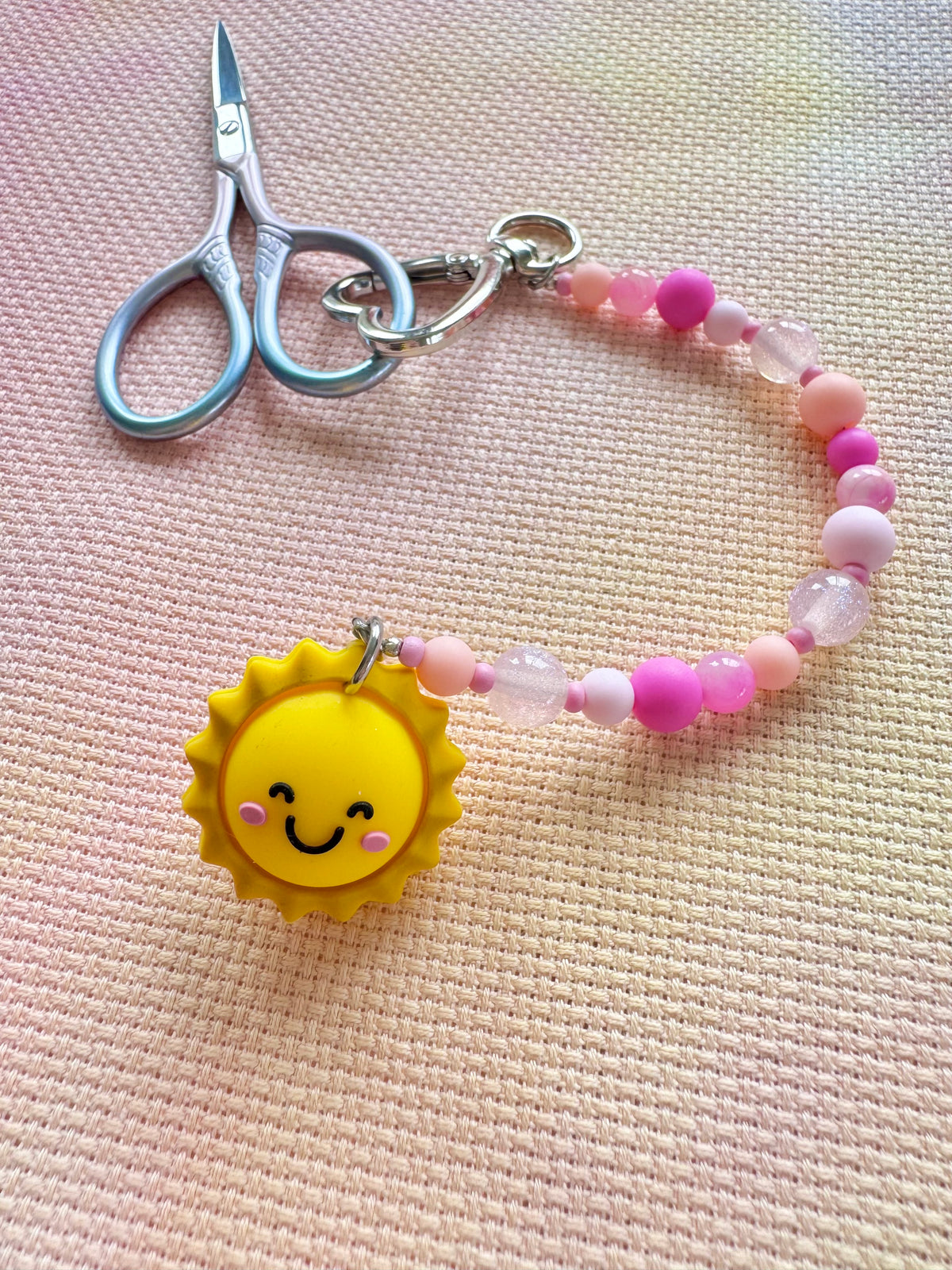 Pink Sunshine Scissor Fob - With Scissor Protector
