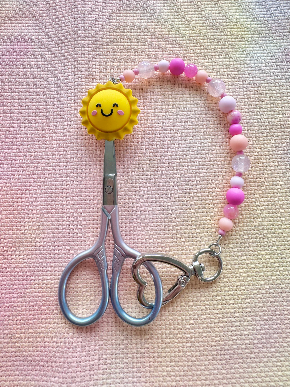 Pink Sunshine Scissor Fob - With Scissor Protector