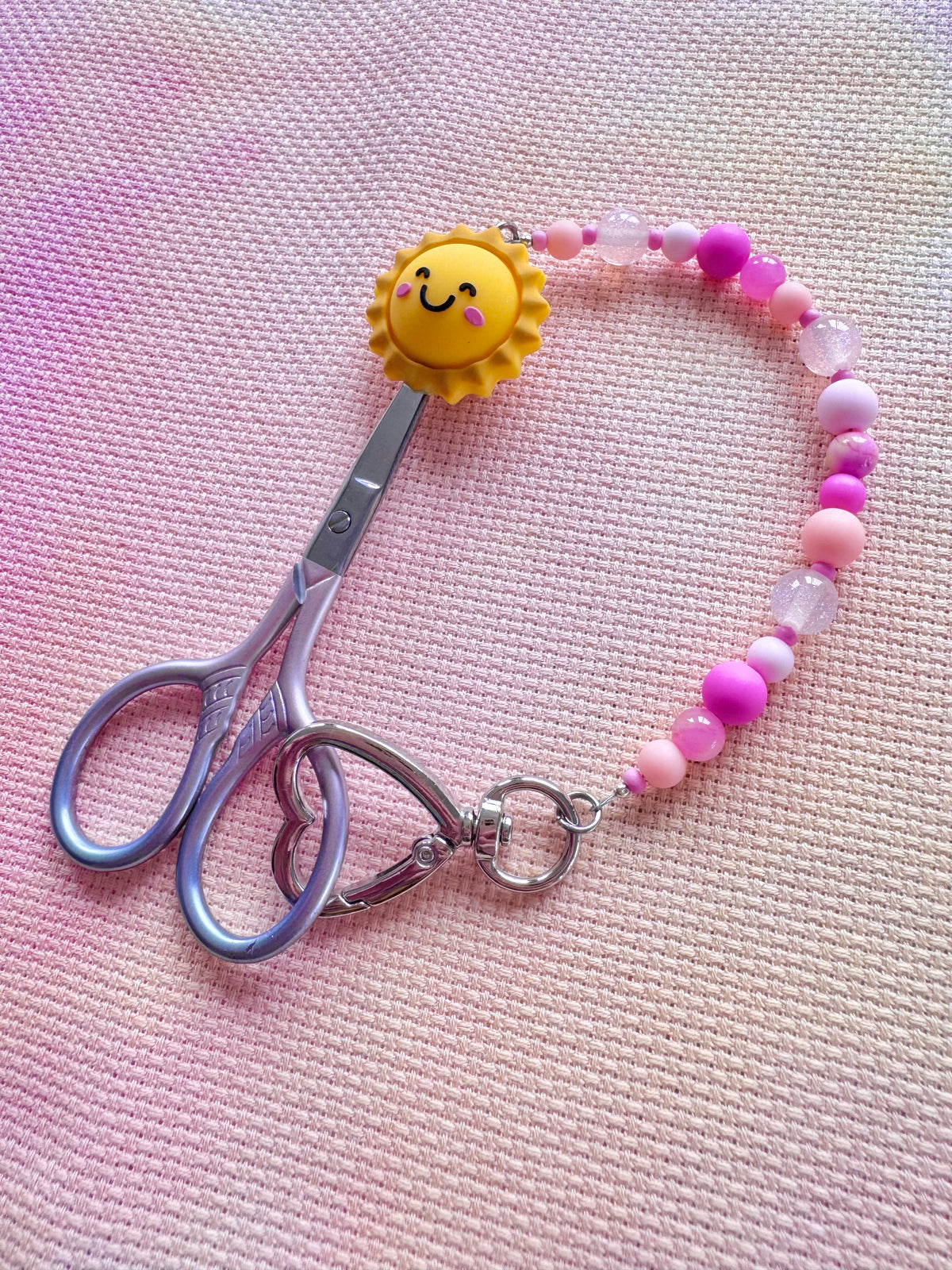 Pink Sunshine Scissor Fob - With Scissor Protector