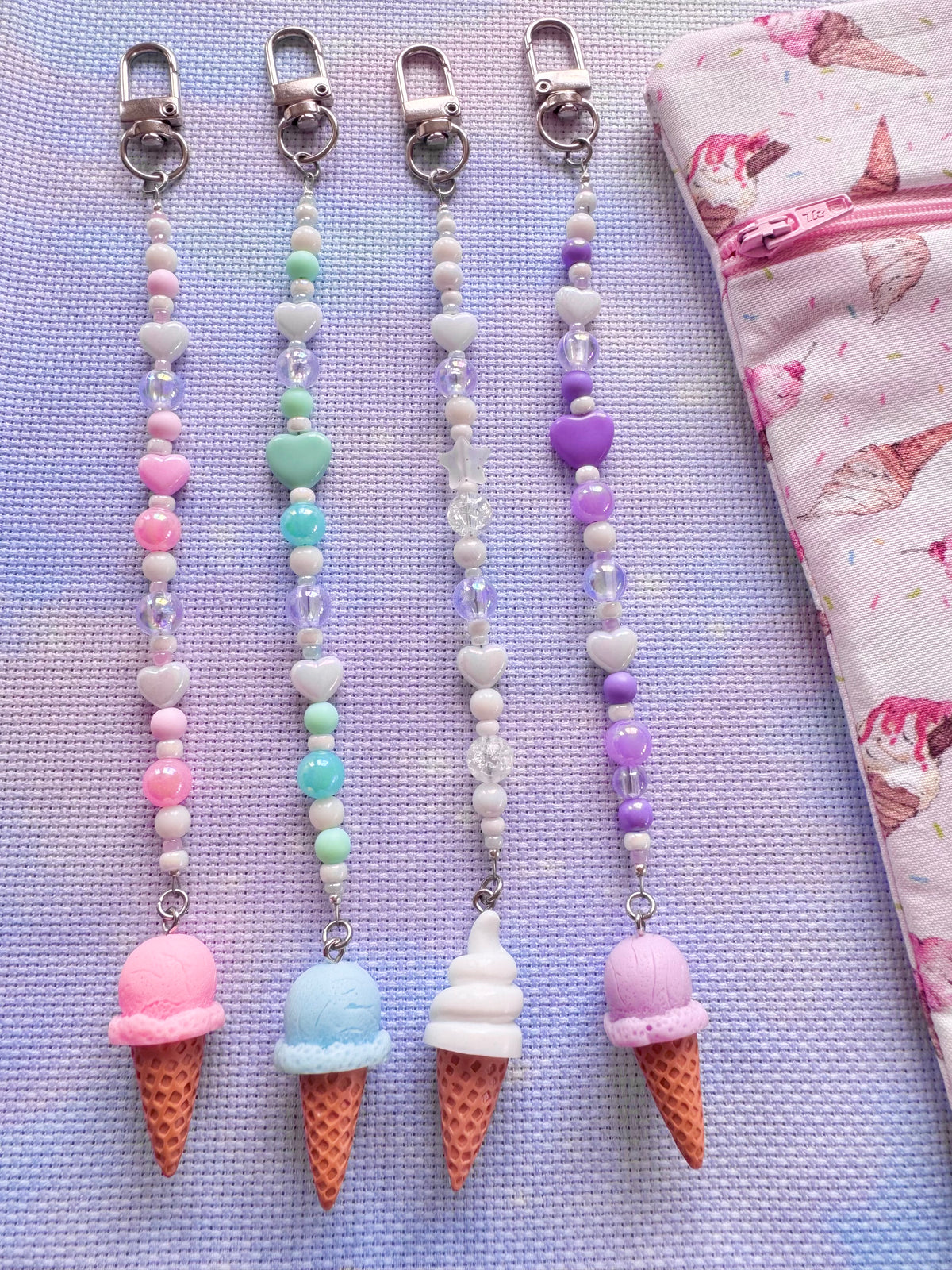 Ice Cream Scissor Fob (4 Colours Available)