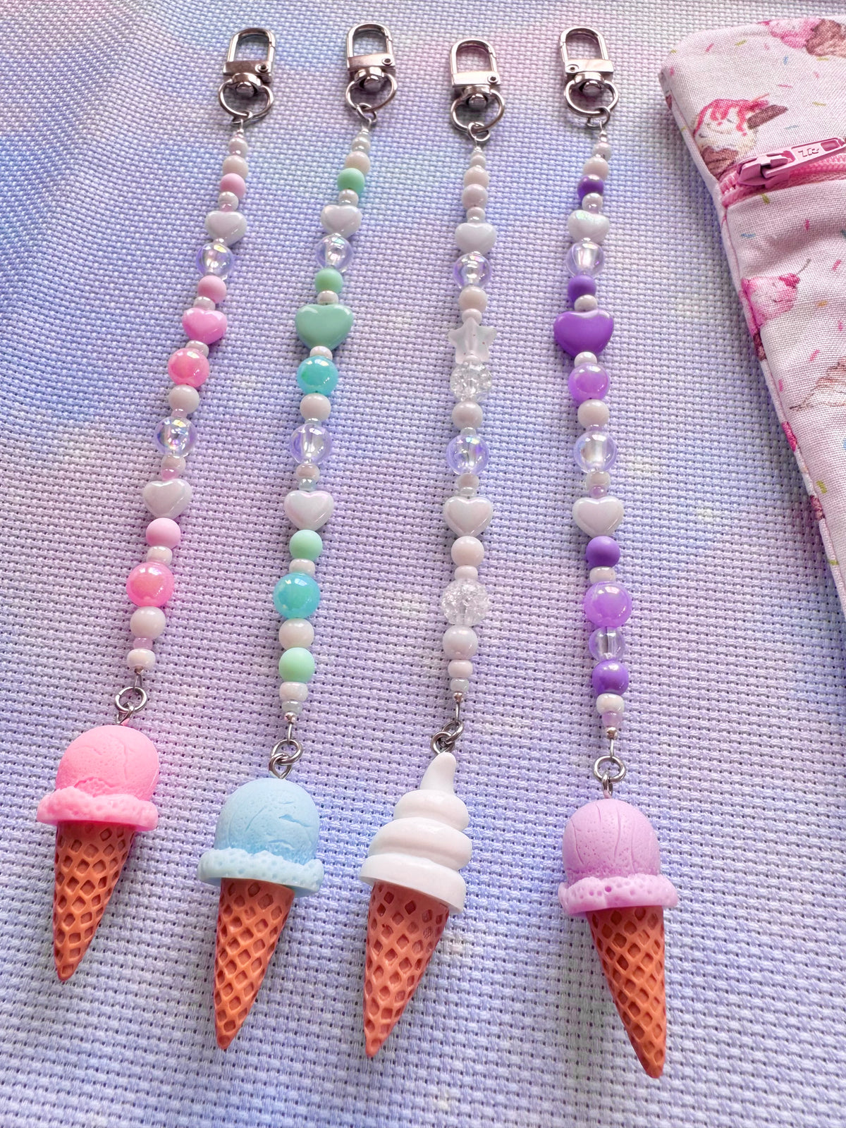 Ice Cream Scissor Fob (4 Colours Available)